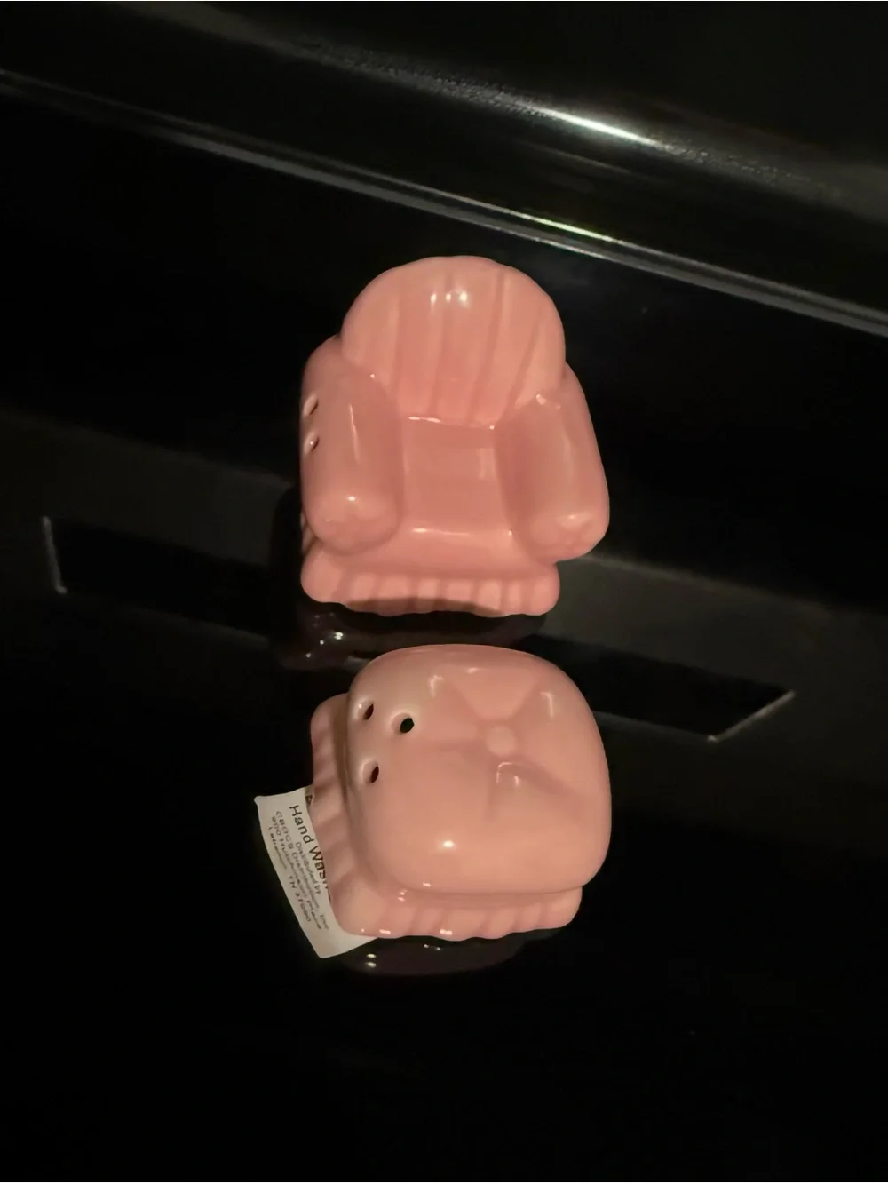 NWT chair and ottoman salt and pepper shakers